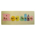 Personalized Wooden Puzzle Vintage Style "Pastel"